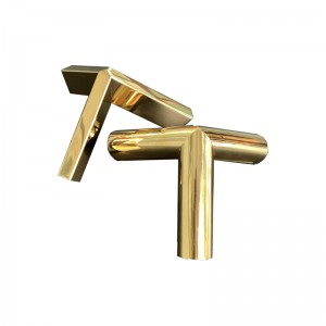 Zotye znerezové oceli Zlatá elektroplatovaná trojúhelníková tři-Ozdobana dutém stojanu